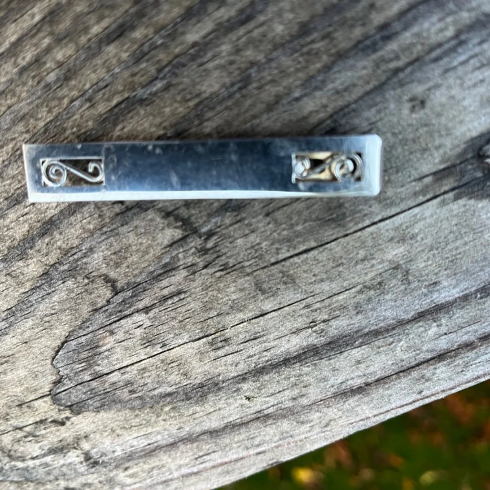 2 Vintage Unmarked Tie Clips; Black Onyx/1 Rhinestone and SWANK tie clip - Picture 8 of 15